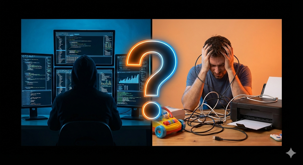 תגיד, אושרי, אתה יכול רגע להסתכל על המדפסת של הילד?