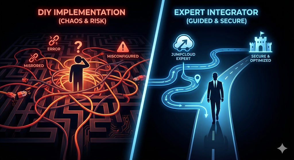 אל תהיו שפני הניסיונות של הארגון שלכם: 4 סיבות לקחת מומחה JumpCloud