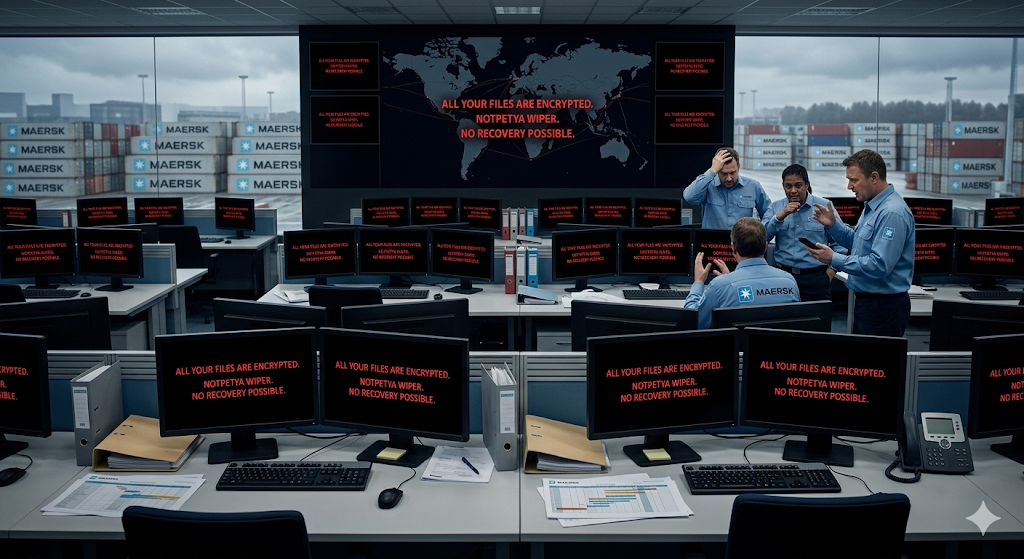 אפקט הדומינו: איך מחשב בודד במשרד קטן שיתק ענקית ספנות גלובלית והעלה 300 מיליון דולר באש?